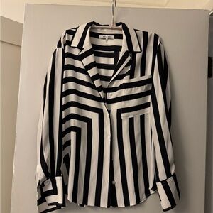 Frame Denim Monochrome Striped Buttondown
